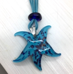 Collana stella marina grande turchese con avventurina blu []
